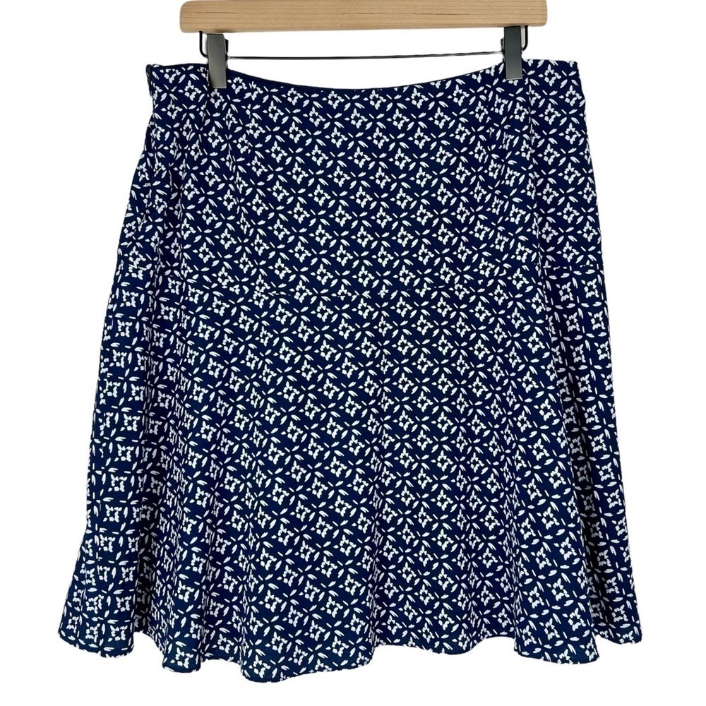 LAUREN RALPH LAUREN Skirt Full A Line Flowy Modest Floral Retro Abstract Size 12 - Picture 4 of 9